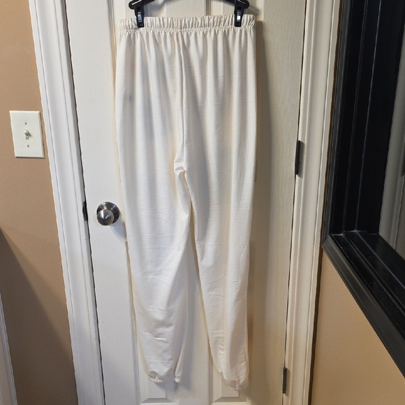 Women's Graphic Joggers - White and Orange - Picture 3 of 3